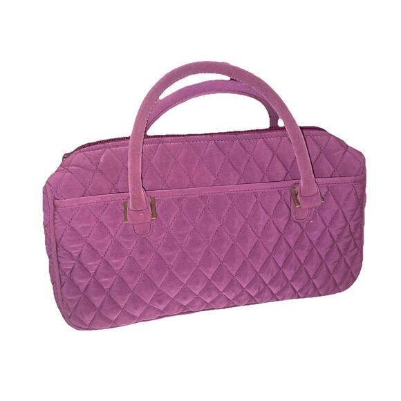 Vera Bradley Handbags - Vera Bradley Fuchsia Double Handles HandBag Purse Quilted 13x8” Preowned Good
